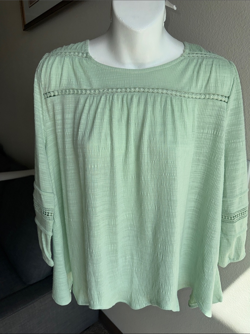 Ruby Rd. Mint Green Peasant Tunic